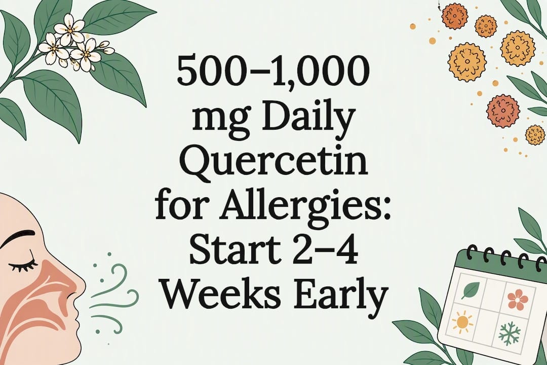 500–1.000 mg Dagelijks Quercetine tegen Allergieën: Begin 2–4 Weken Eerder
