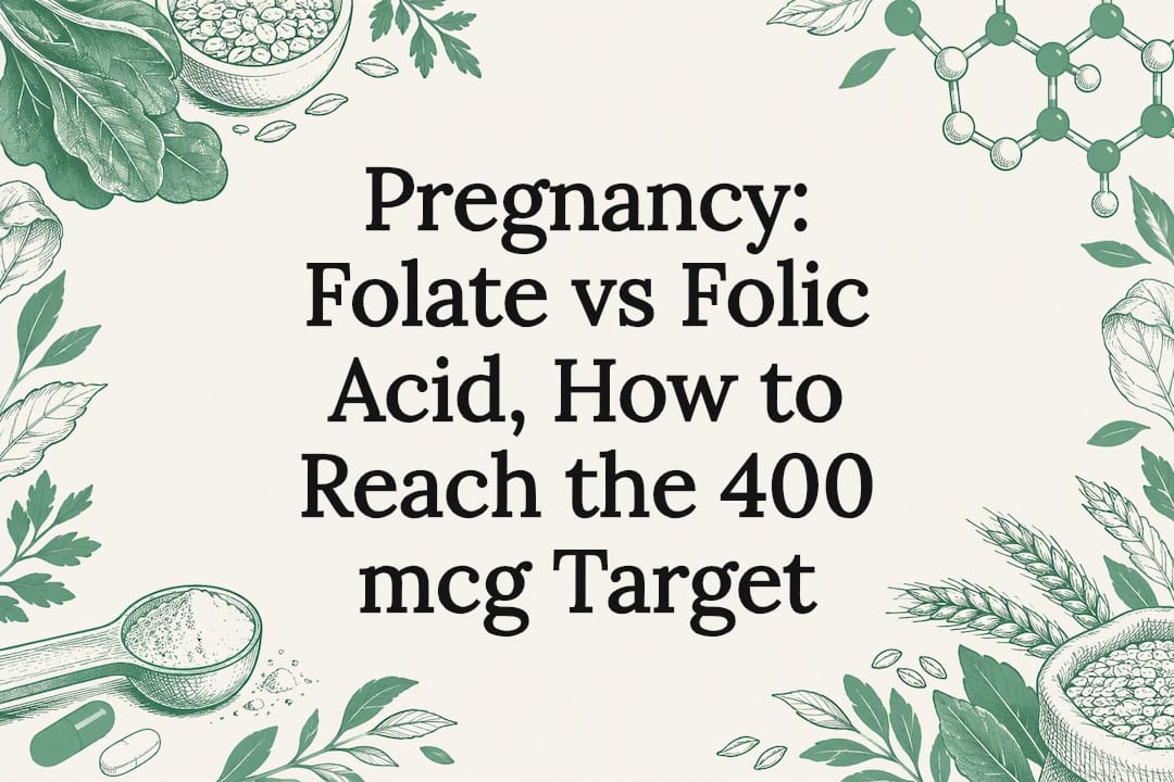 Pregnancy: Folate vs Folic Acid, How to Reach the 400 mcg Target