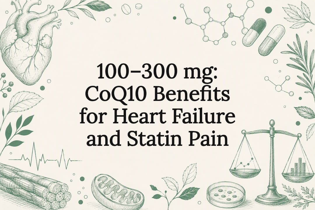 100–300 mg : Bénéfices de la CoQ10 pour l'insuffisance cardiaque et les douleurs liées aux statines