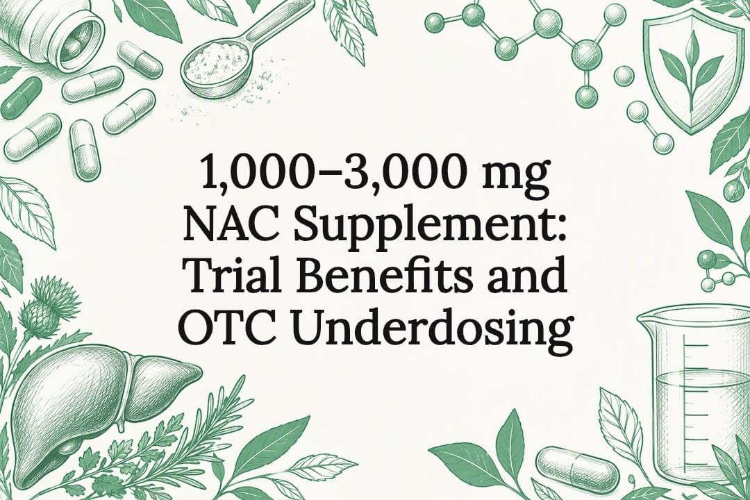 1,000–3,000 mg NAC Supplement: Trial Benefits and OTC Underdosing