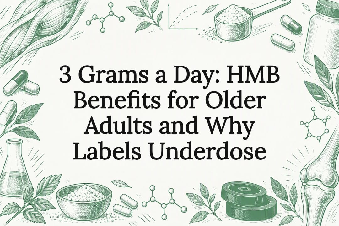 3 Gramos al Día: Beneficios del HMB para Adultos Mayores y Por Qué las Etiquetas Tienen Dosis Bajas