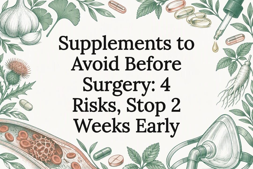 Supplements to Avoid Before Surgery: 4 Risks, Stop 2 Weeks Early